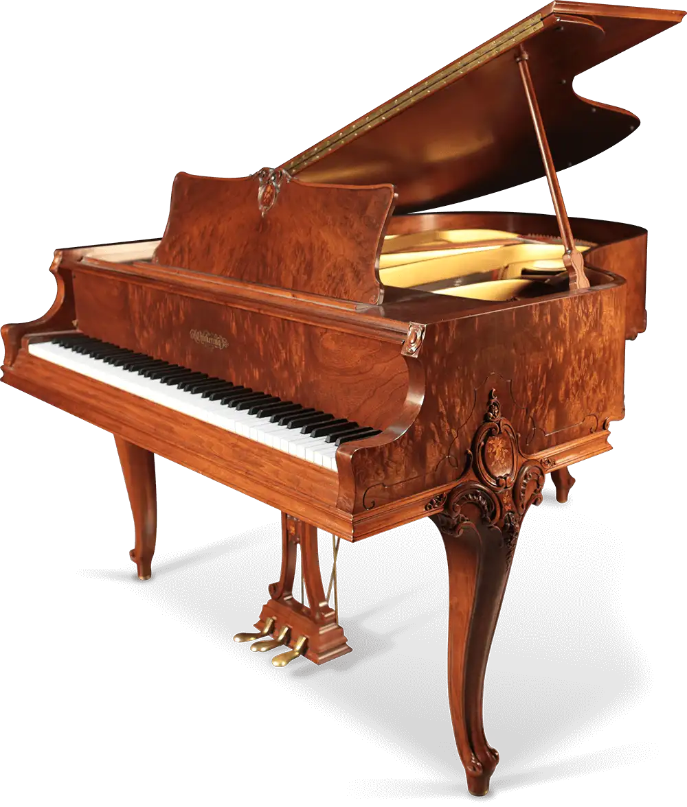 Chickering art-case grand piano, fully restored and ready to inspire the next generation of musicians.
