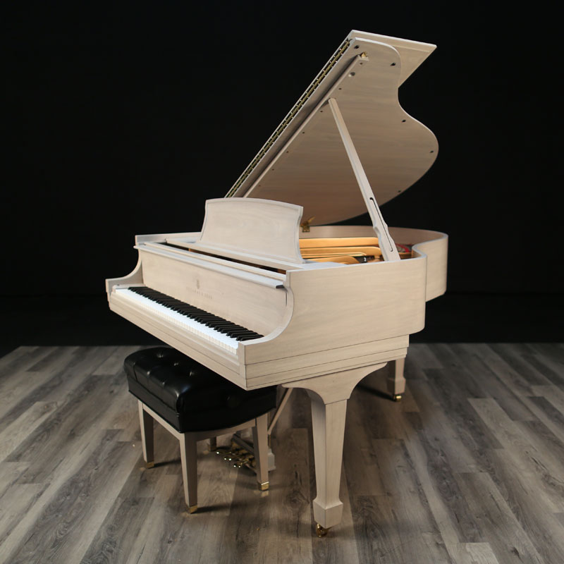Warm white satin Steinway S