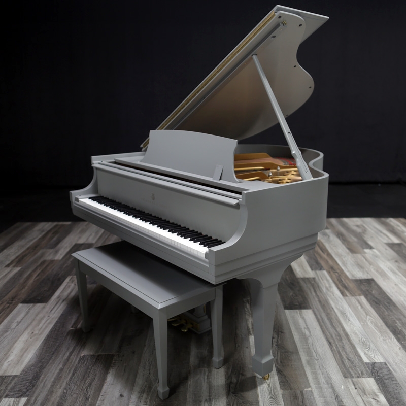 Dove grey satin Steinway