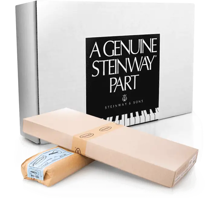 Box of genuine Steinway & Sons action parts
