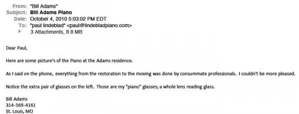 Letter from Bill Adams