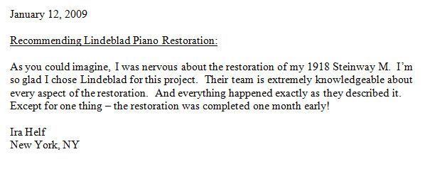 Letter from Ira Helf