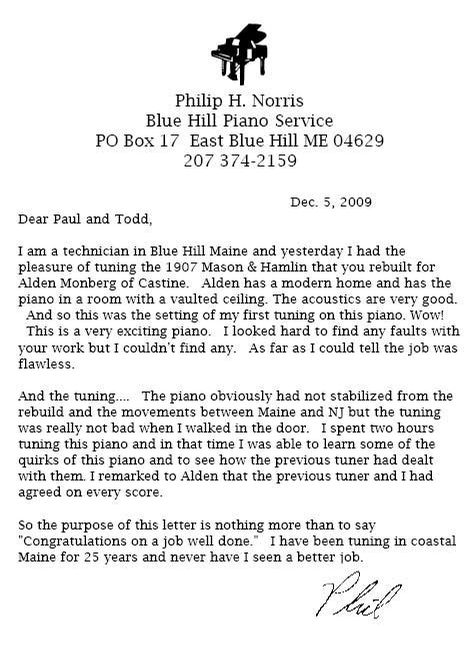 Letter from Phillip H. Norris