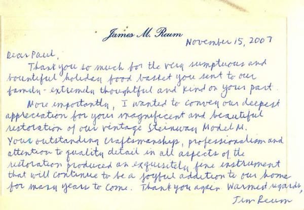 Letter from Jim Reum