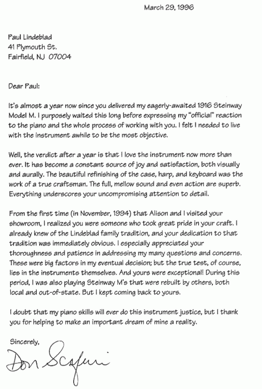 Letter from Don Scafari