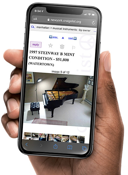 Buying a Steinway piano from a dealer or a private party